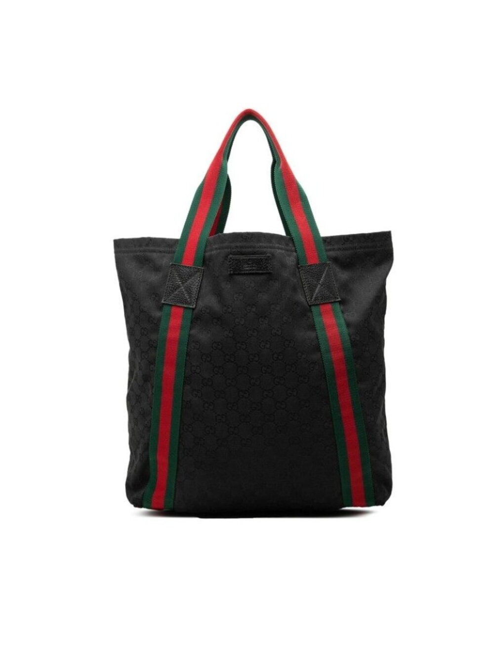 Gucci GG Canvas Sherry Line Tote Bag Black